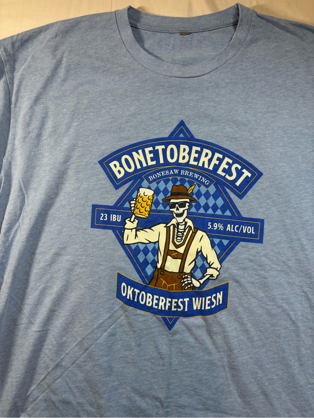 Source Unknown Light Blue Bonetoberfest Graphic Tee